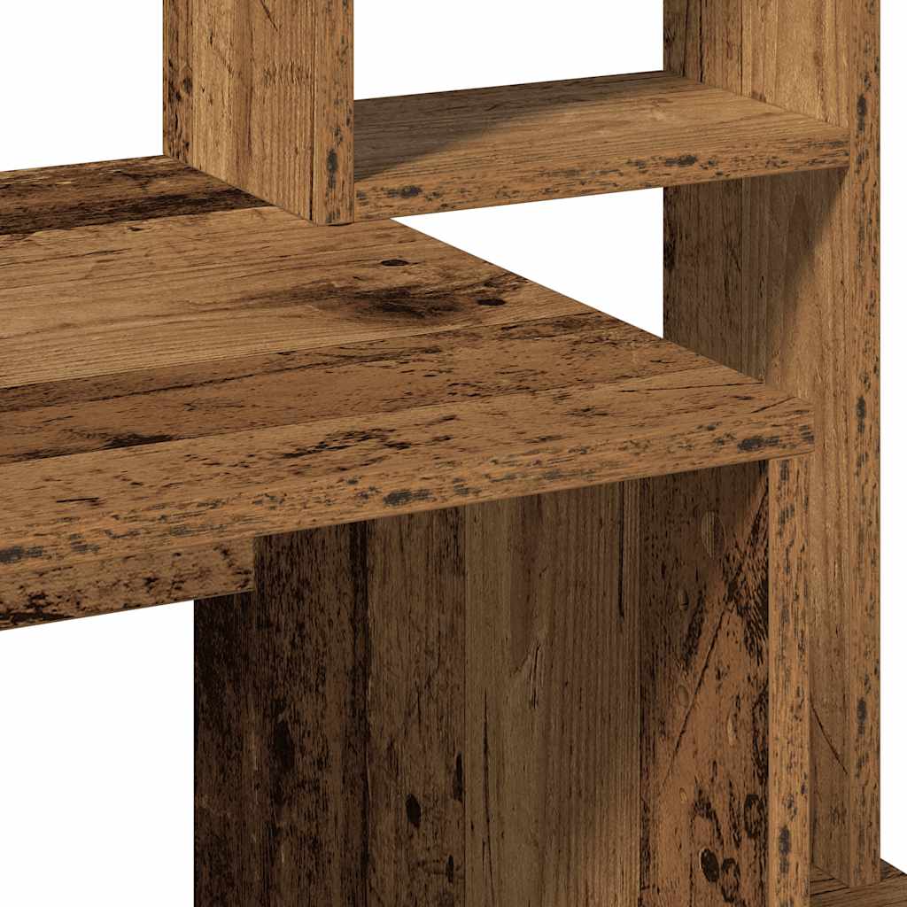 Bureau avec étagères vieux bois 100x45x140 cm bois d'ingénierie - XIOS