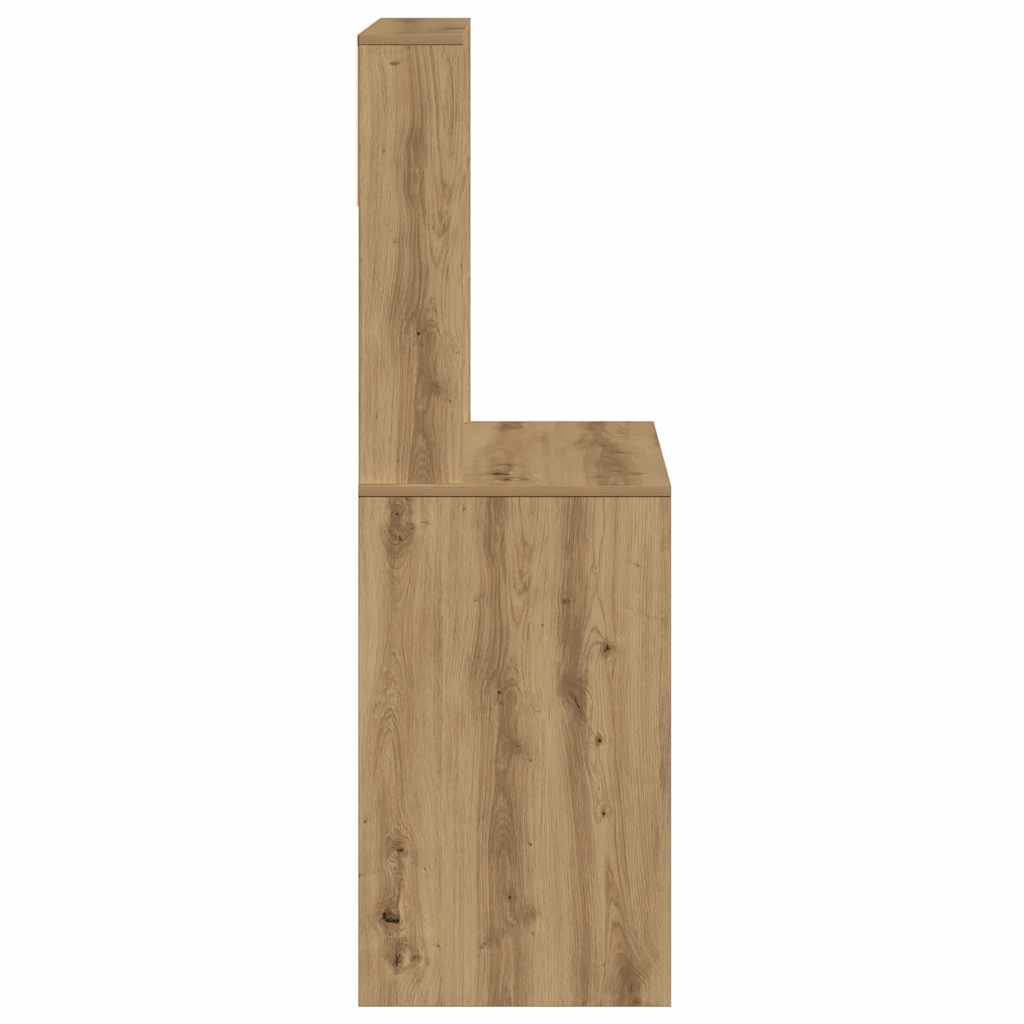 Bureau avec étagères chêne artisanal Bois d'ingénierie - XIOS