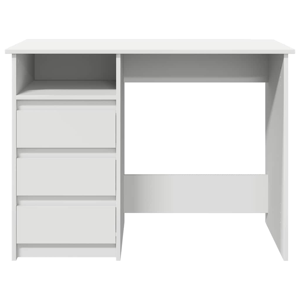 Bureau blanc 102x50x75 cm bois d'ingénierie - XIOS