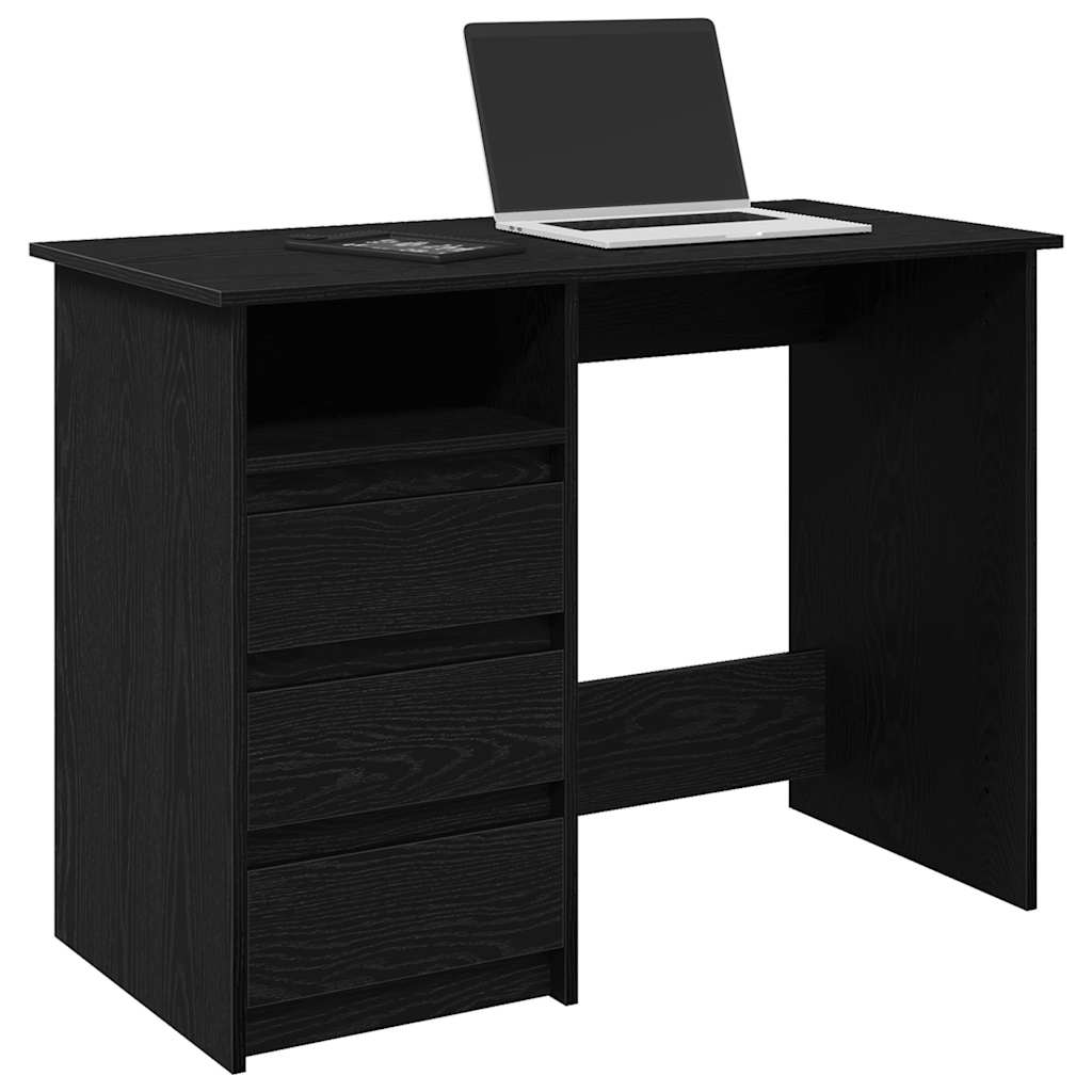 Bureau noir 102x50x75 cm bois d'ingénierie - XIOS