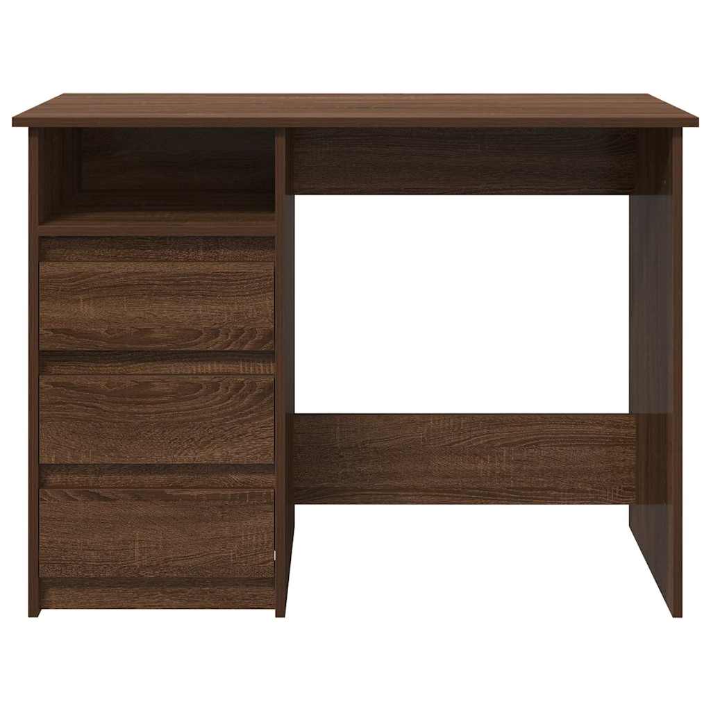 Bureau chêne marron 102x50x75 cm bois d'ingénierie - XIOS