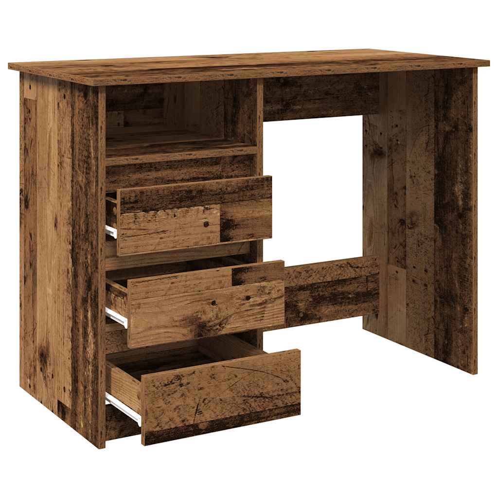 Bureau vieux bois 102x50x75 cm bois d'ingénierie - XIOS