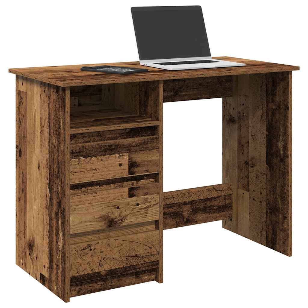 Bureau vieux bois 102x50x75 cm bois d'ingénierie - XIOS
