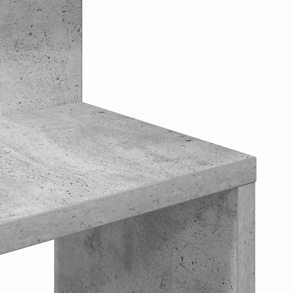 Étagère murale d'angle gris béton 32x32x127,5cm bois ingénierie - XIOS