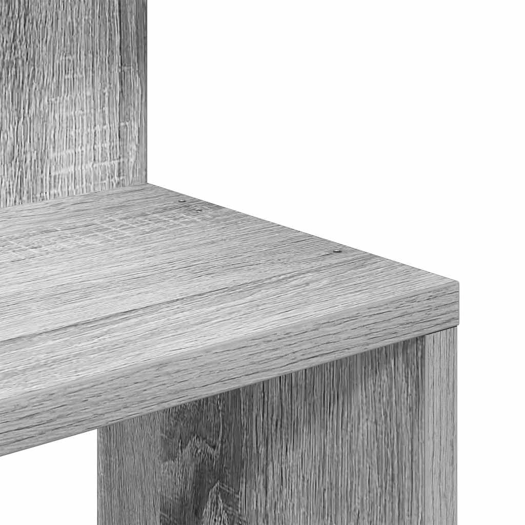 Étagère d'angle murale sonoma gris 32x32x127,5 cm - XIOS
