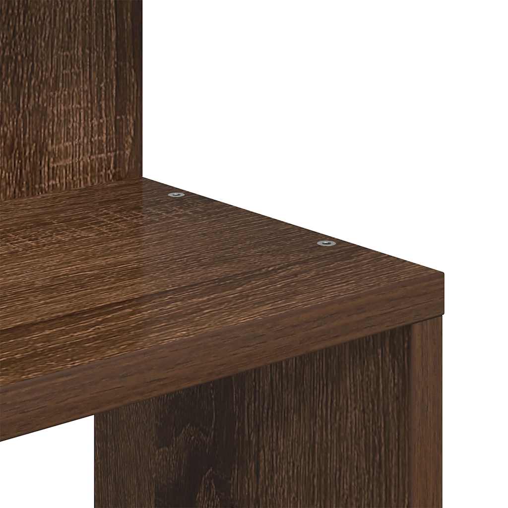Étagère d'angle murale chêne marron bois ingénierie - XIOS