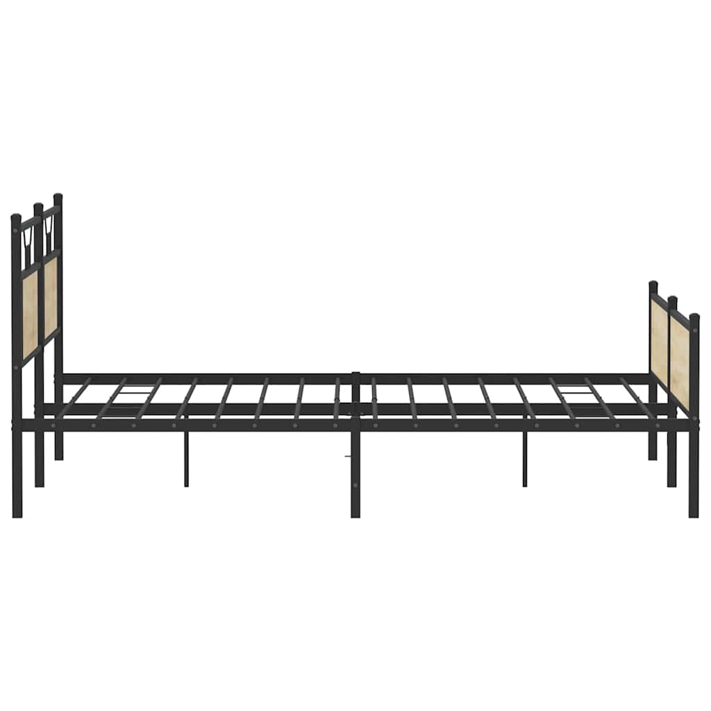 Cadre de lit en métal sans matelas chêne sonoma 160x200 cm - XIOS