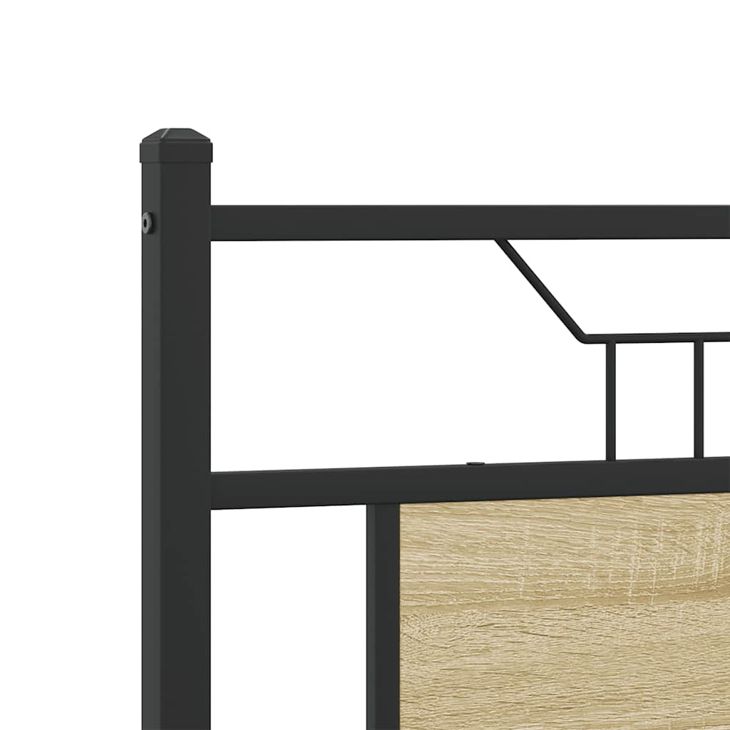 Cadre de lit en métal sans matelas chêne sonoma 200x200 cm - XIOS