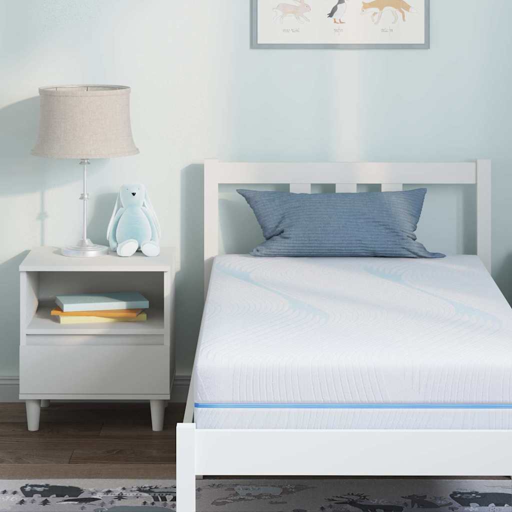 Matelas Blanc 80 x 160 cm Tissu jacquard - XIOS