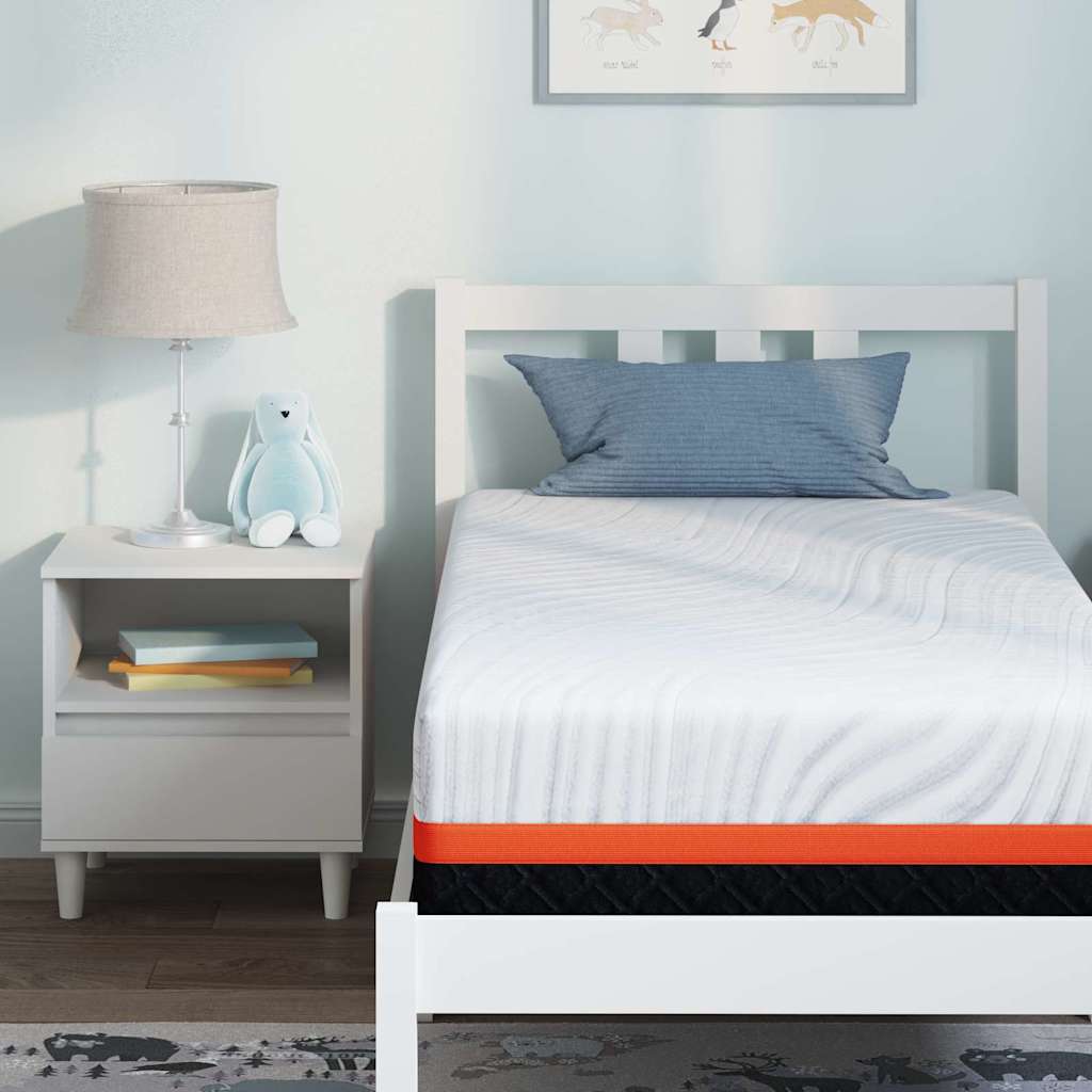 Matelas Blanc et Gris 80 x 160 cm Mousse à Mémoire - XIOS