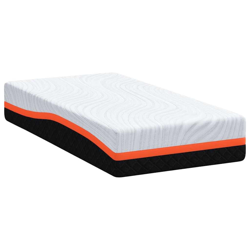 Matelas Blanc et Gris 80 x 160 cm Mousse à Mémoire - XIOS