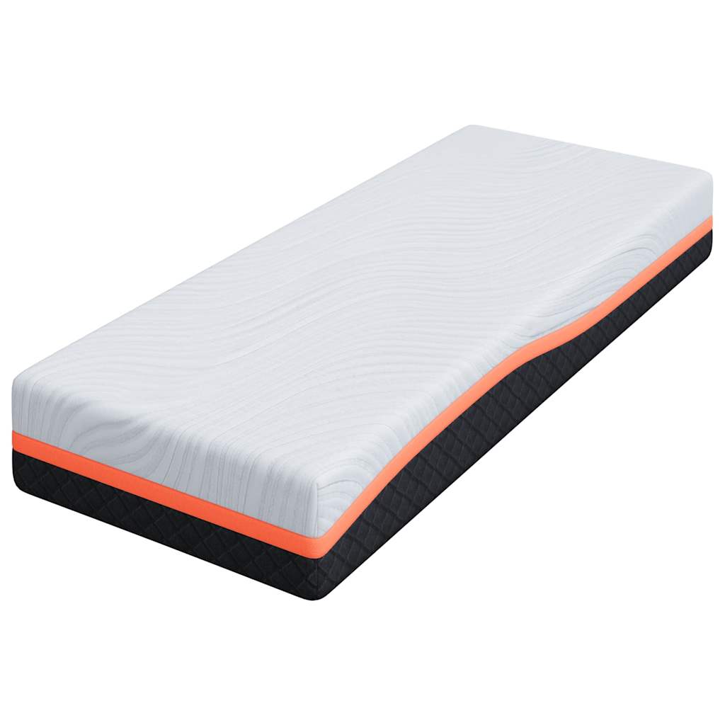 Matelas Blanc et Gris 70 x 200 cm Mousse à Mémoire - XIOS
