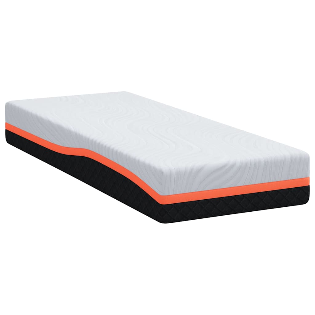 Matelas Blanc et Gris 70 x 200 cm Mousse à Mémoire - XIOS