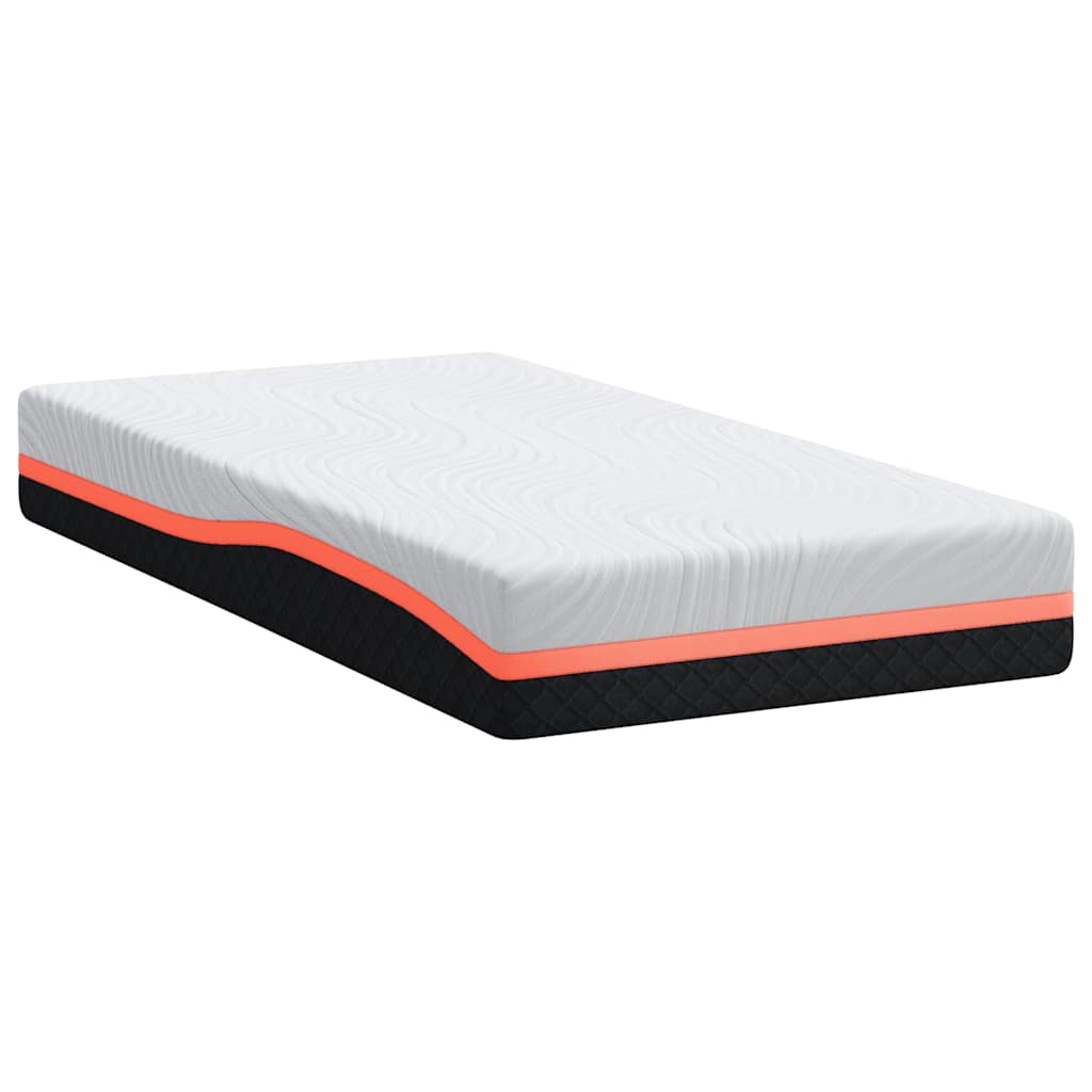 Matelas Blanc et Gris 100 x 200 cm Mousse à Mémoire - XIOS