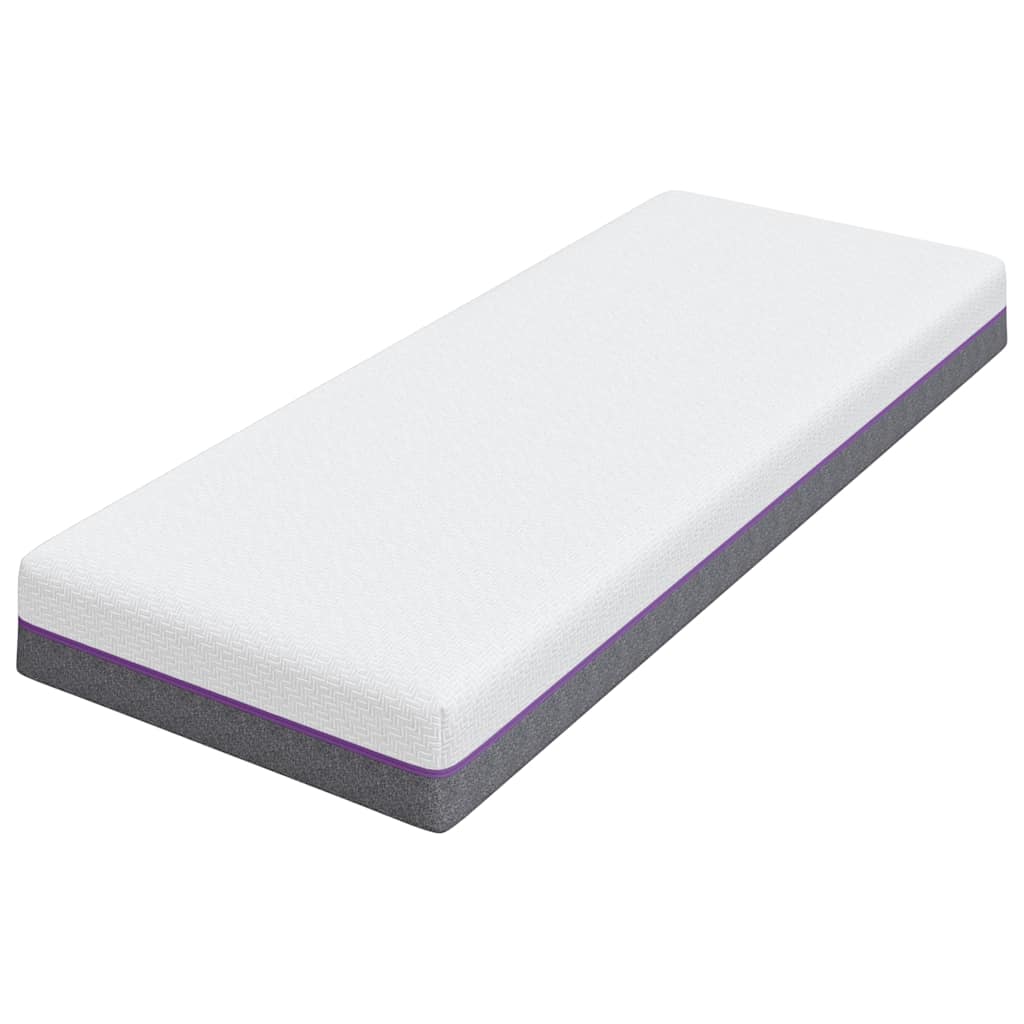 Matelas Blanc et Gris 70 x 200 cm Mousse à Mémoire - XIOS