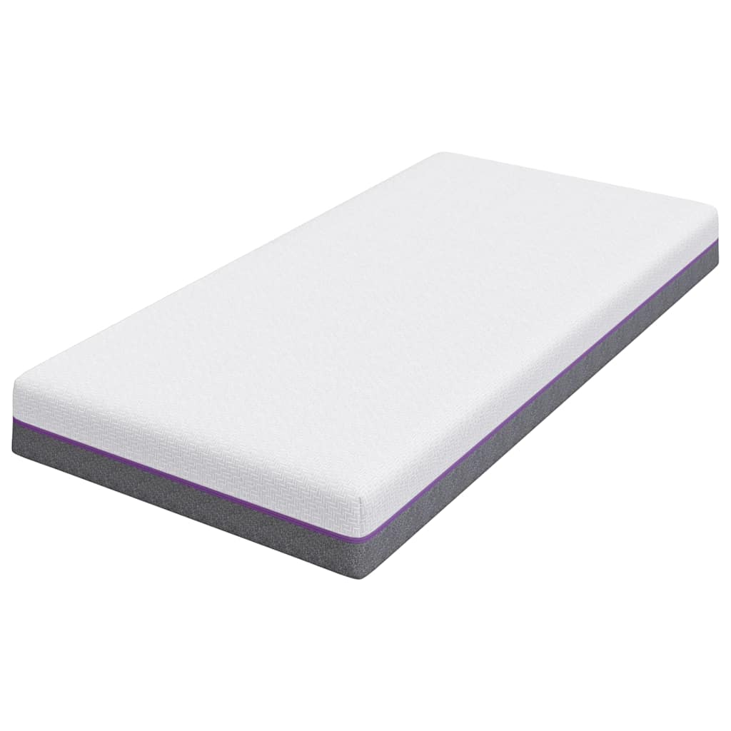 Matelas Blanc et Gris 90 x 200 cm Mousse à Mémoire - XIOS