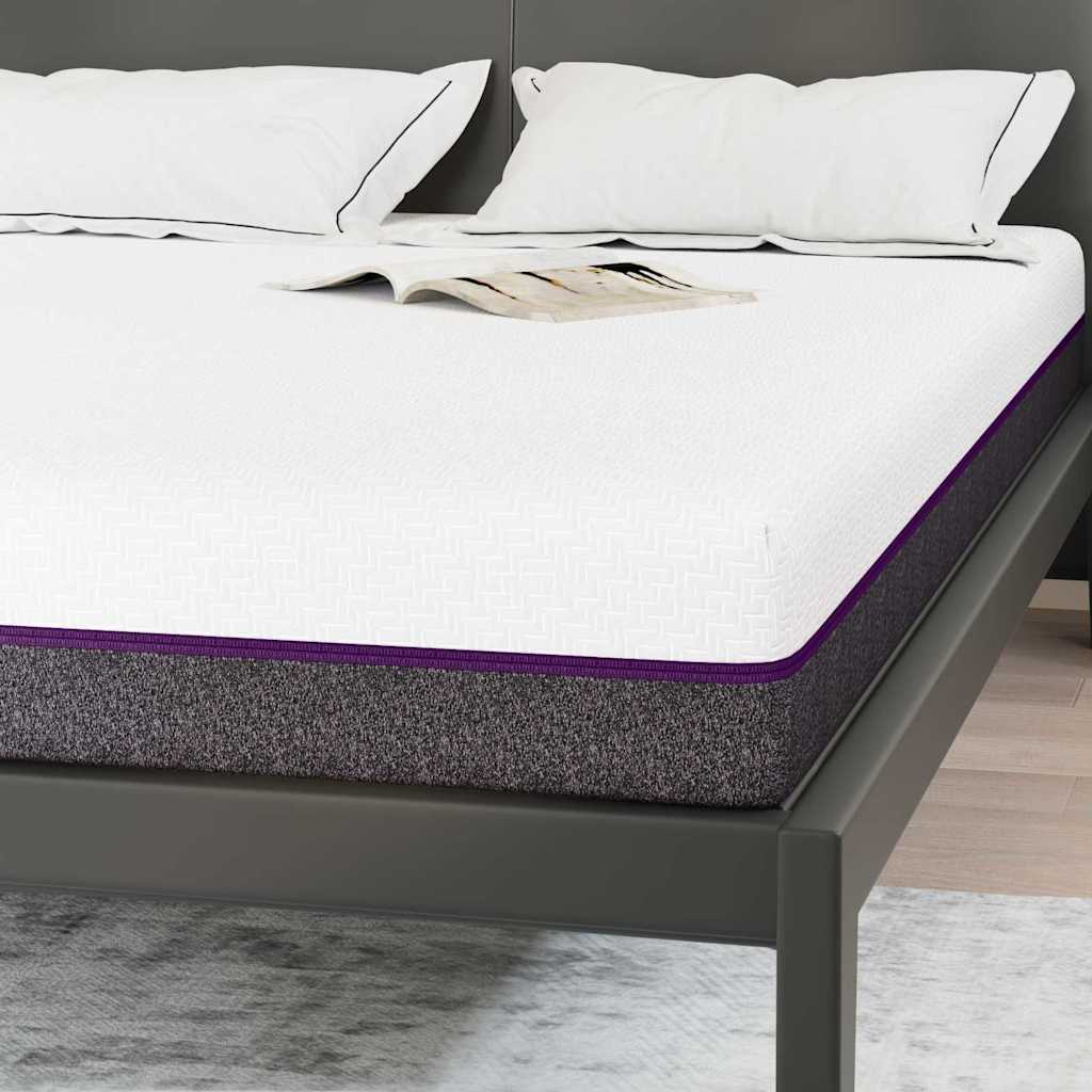Matelas Blanc et Gris 140 x 190 cm Mousse à Mémoire - XIOS