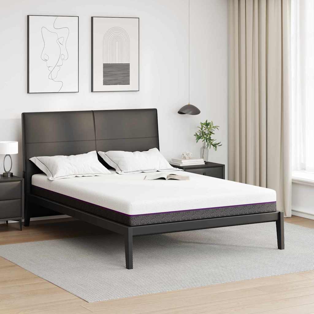 Matelas Blanc et Gris 140 x 190 cm Mousse à Mémoire - XIOS
