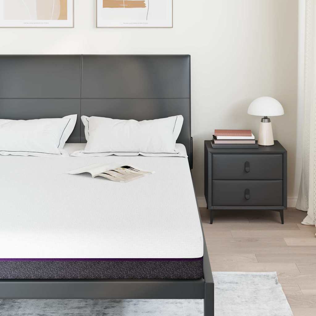 Matelas Blanc et Gris 140 x 190 cm Mousse à Mémoire - XIOS
