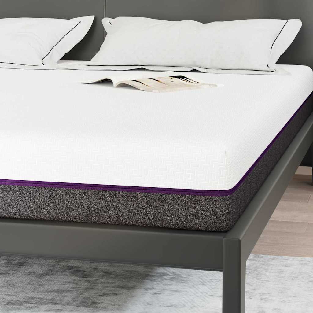 Matelas Blanc et Gris 200 x 200 cm Mousse à Mémoire - XIOS