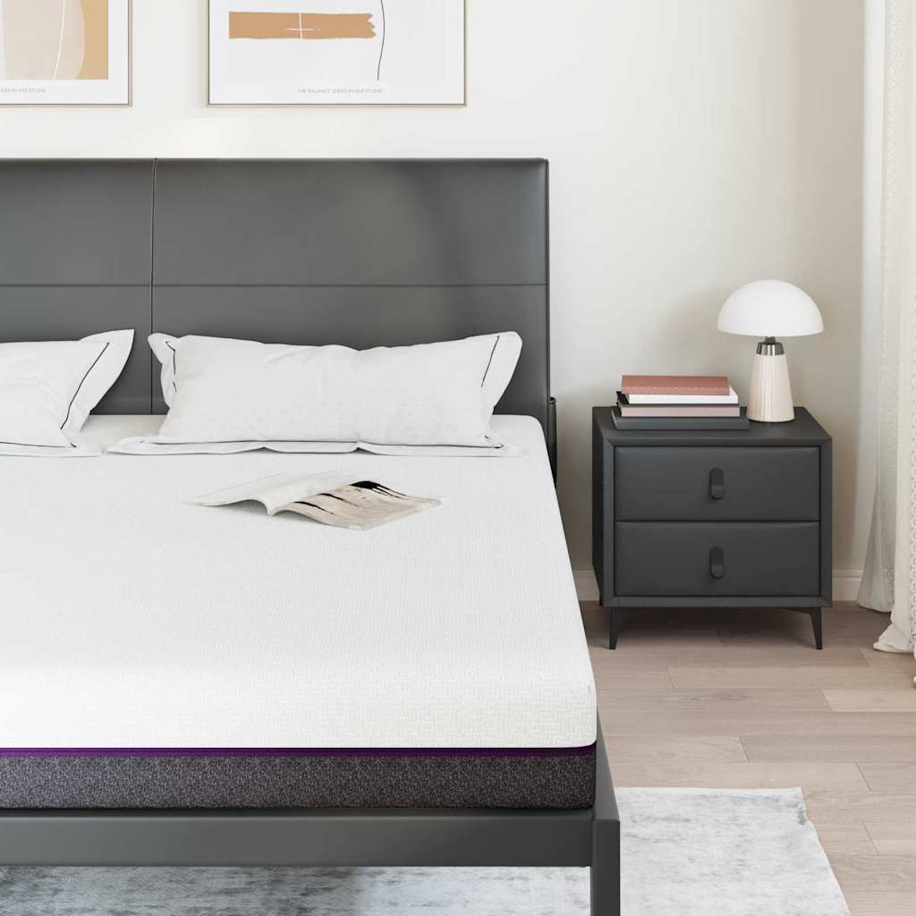 Matelas Blanc et Gris 200 x 200 cm Mousse à Mémoire - XIOS