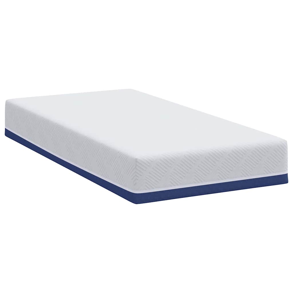 Matelas Blanc et Bleu 80 x 160 cm Mousse à mémoire de gel - XIOS