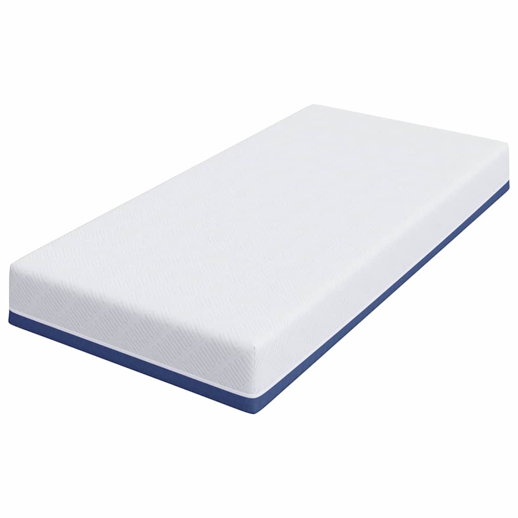 Matelas Blanc et Bleu 90 x 200 cm Mousse à mémoire de gel - XIOS