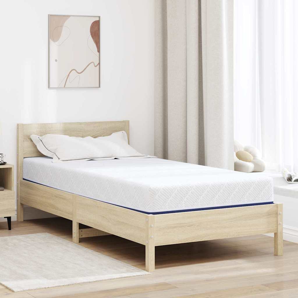 Matelas Blanc et Bleu 120 x 200 cm Mousse à mémoire de gel - XIOS