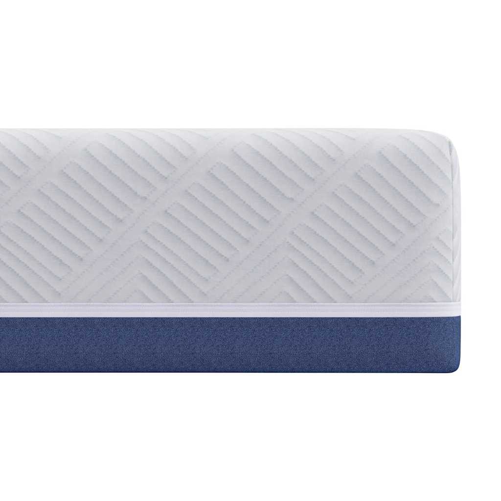 Matelas Blanc et Bleu 120 x 200 cm Mousse à mémoire de gel - XIOS