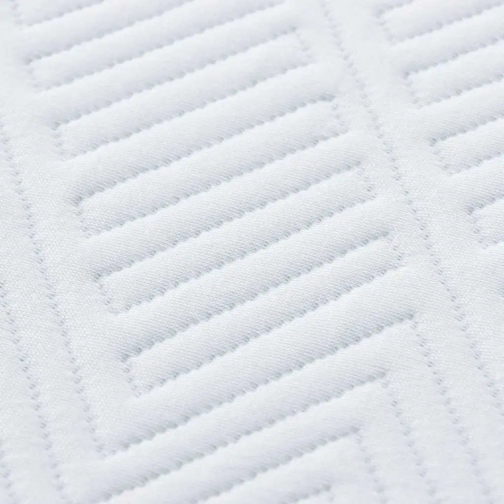 Matelas Blanc et Bleu 140 x 190 cm Tissu jacquard - XIOS