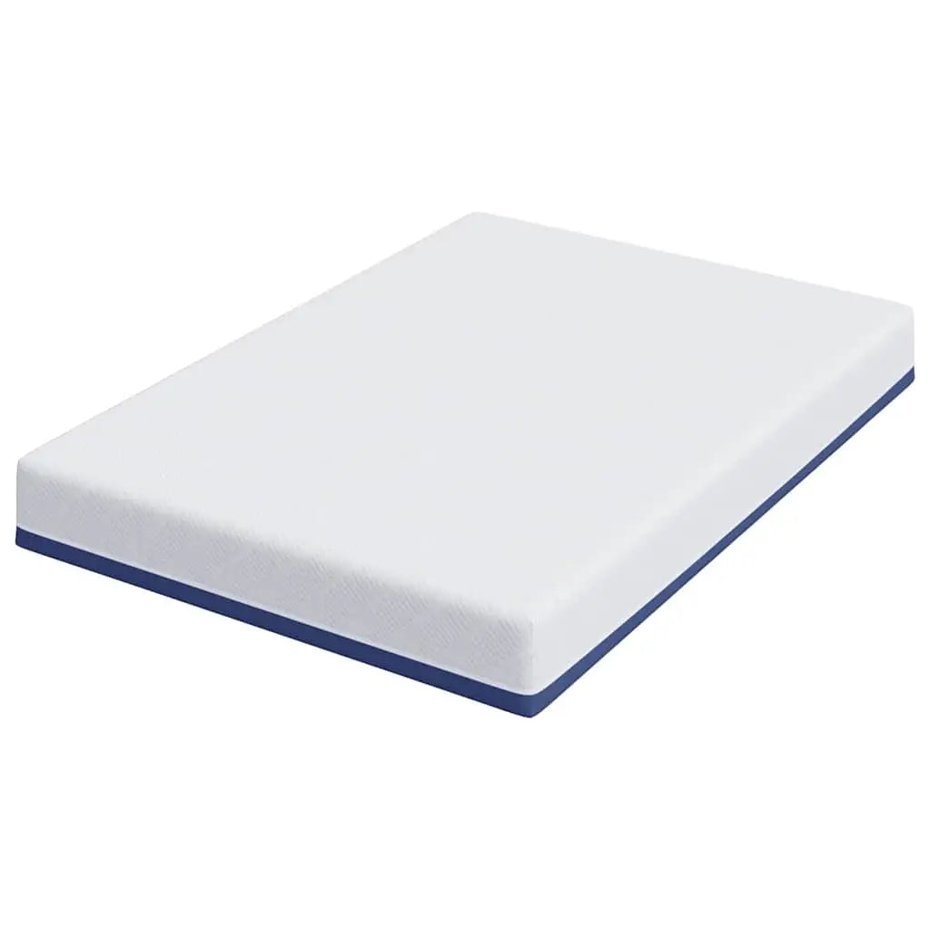Matelas Blanc et Bleu 140 x 190 cm Tissu jacquard - XIOS