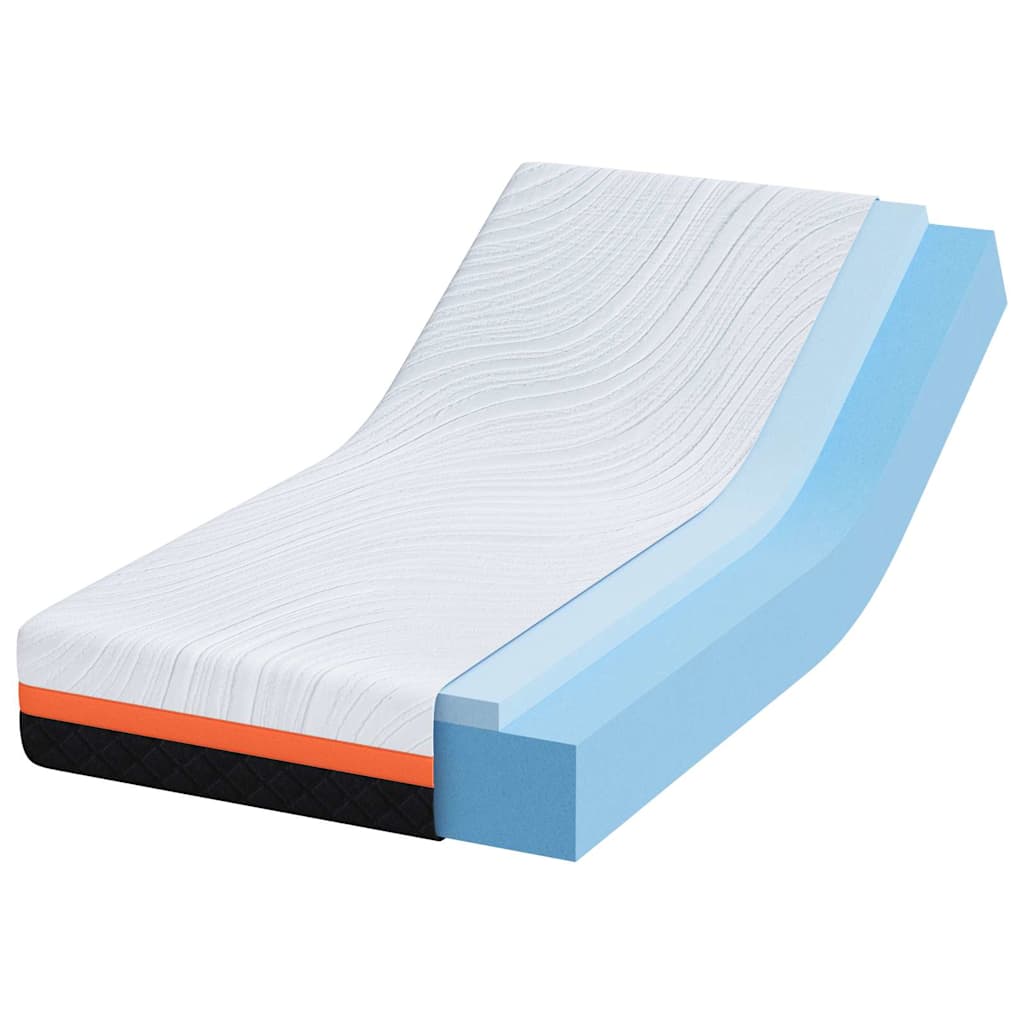 Matelas Blanc et Gris 80 x 160 cm Mousse à mémoire de gel - XIOS