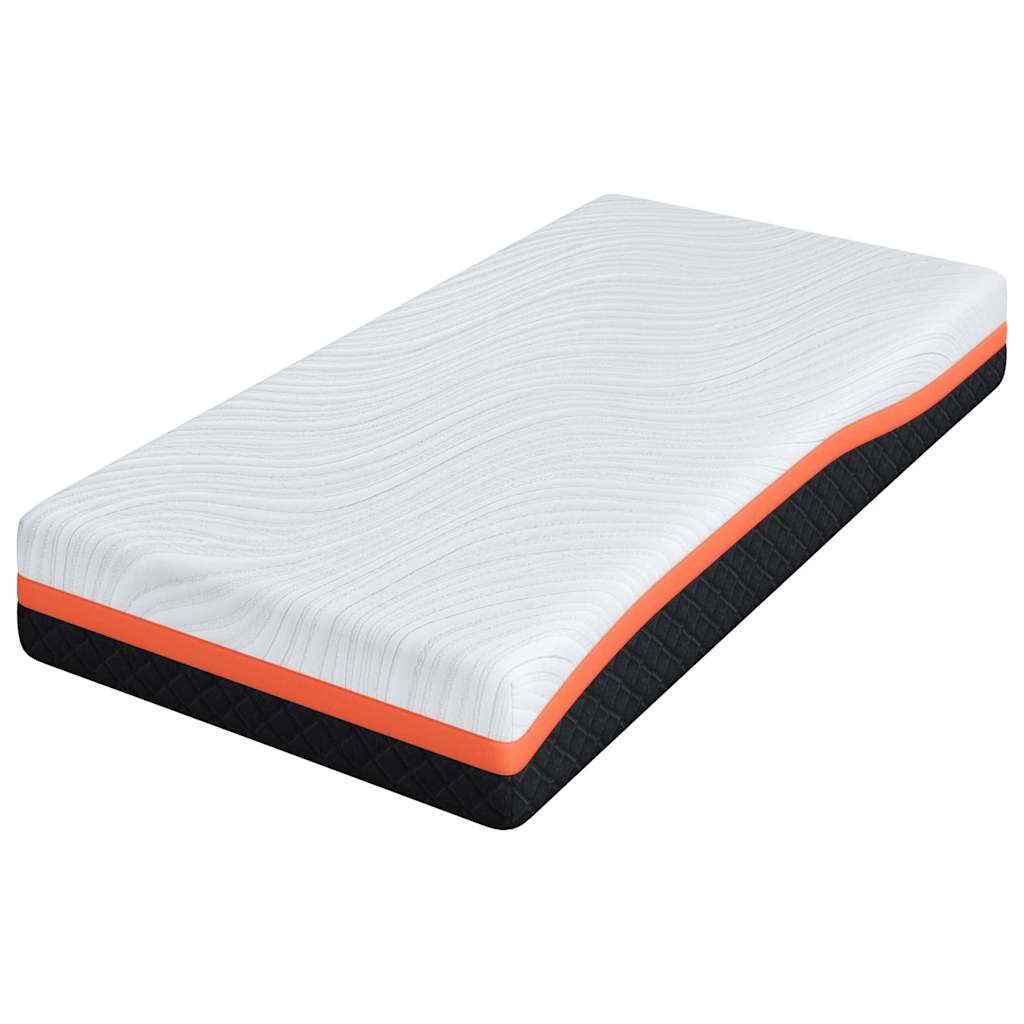 Matelas Blanc et Gris 80 x 160 cm Mousse à mémoire de gel - XIOS