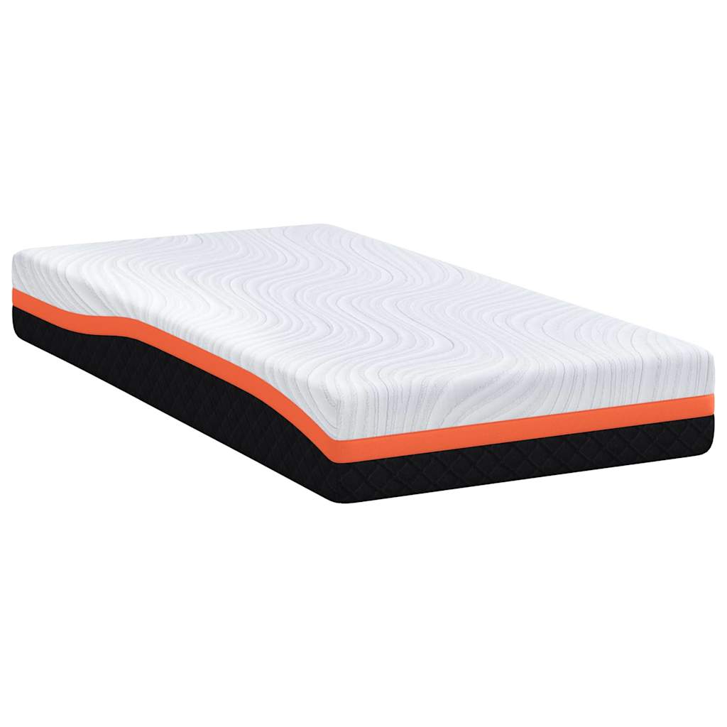 Matelas Blanc et Gris 80 x 160 cm Mousse à mémoire de gel - XIOS