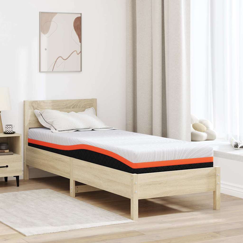 Matelas Blanc et Gris 80 x 200 cm Mousse à mémoire de gel - XIOS