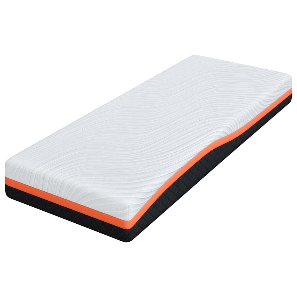Matelas Blanc et Gris 80 x 200 cm Mousse à mémoire de gel - XIOS