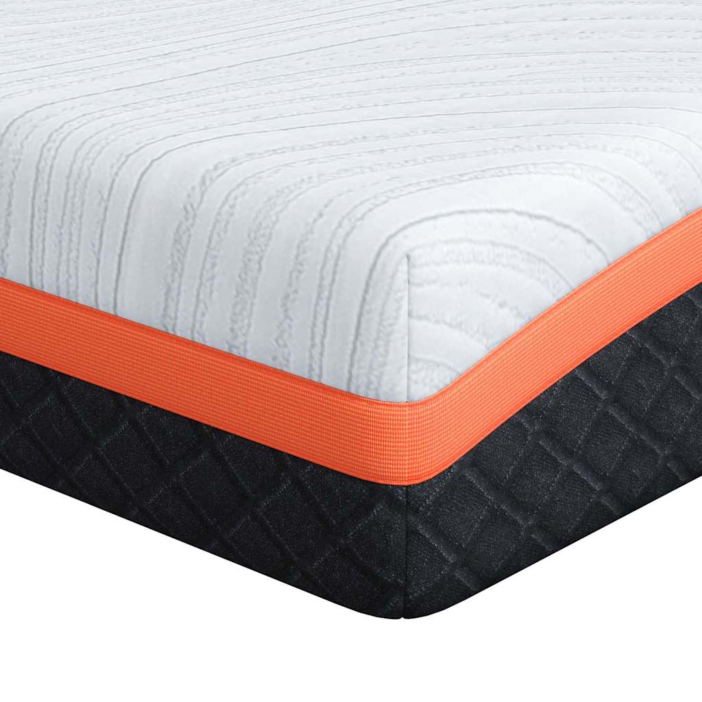 Matelas Blanc et Gris 90 x 200 cm Mousse à mémoire de gel - XIOS