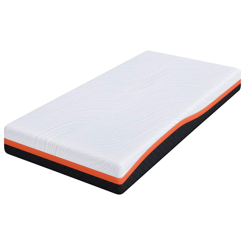 Matelas Blanc et Gris 90 x 200 cm Mousse à mémoire de gel - XIOS