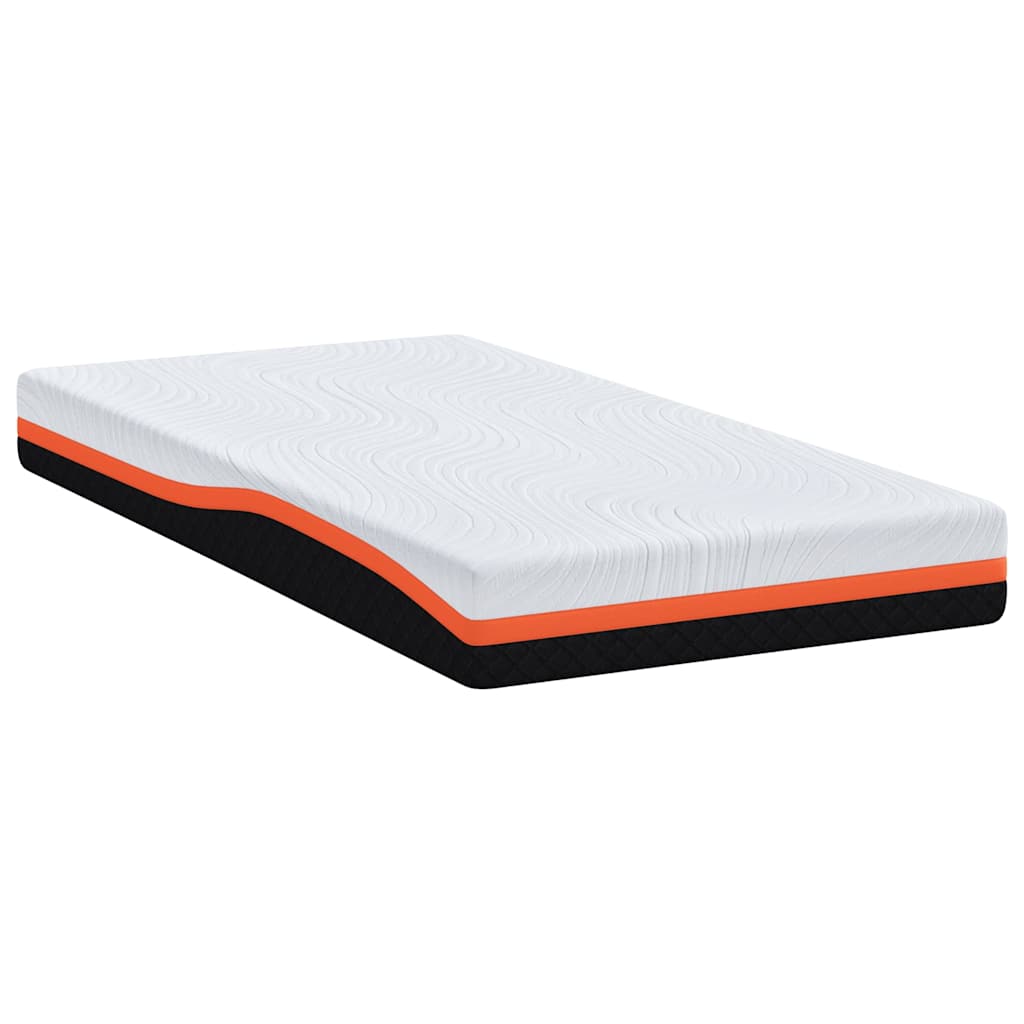 Matelas Blanc et Gris 90 x 200 cm Mousse à mémoire de gel - XIOS