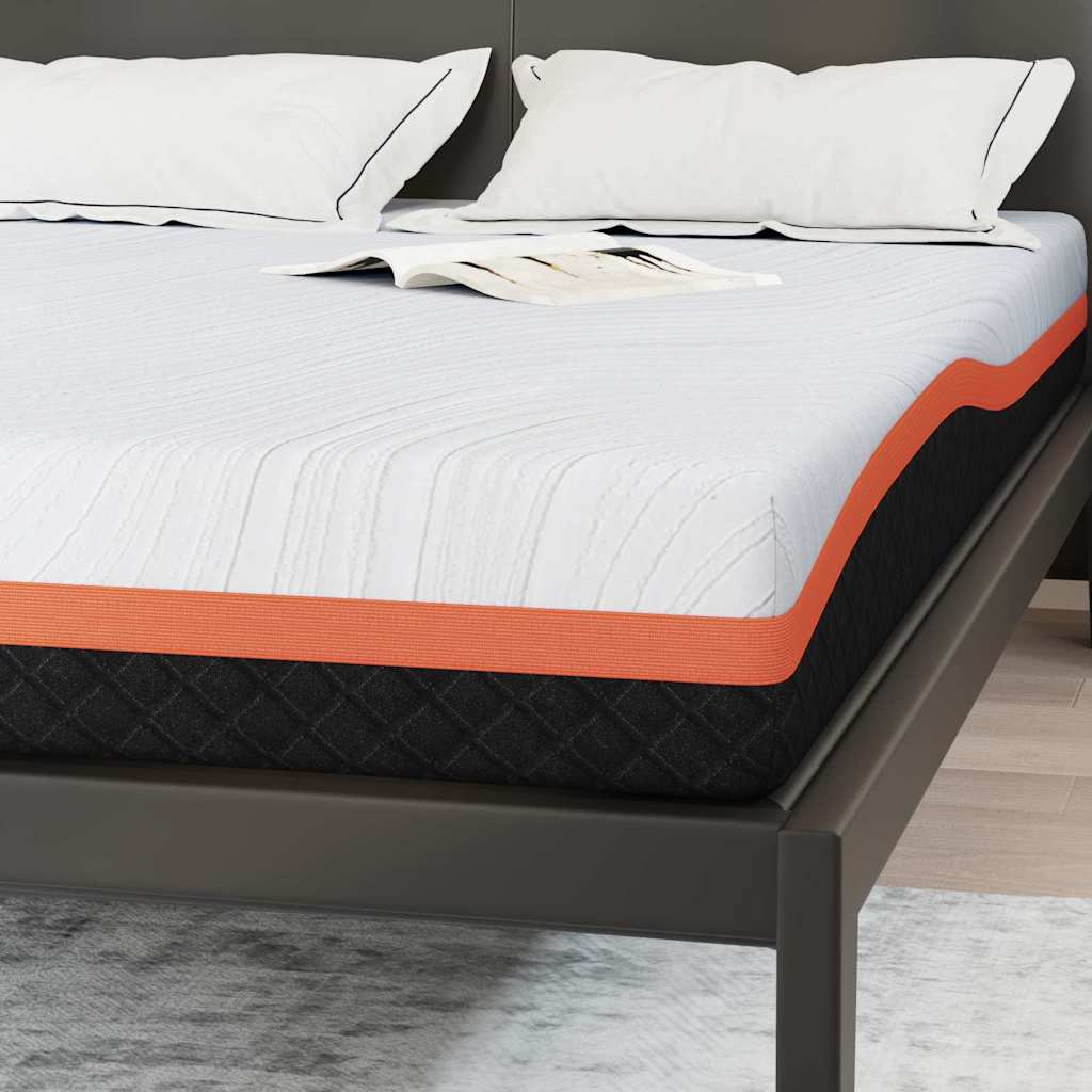 Matelas Blanc et Gris 140 x 200 cm Mousse à mémoire de gel - XIOS