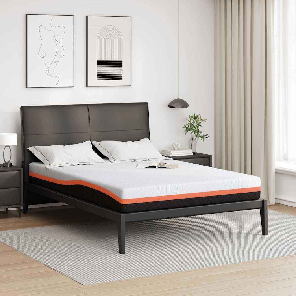 Matelas Blanc et Gris 140 x 200 cm Mousse à mémoire de gel - XIOS