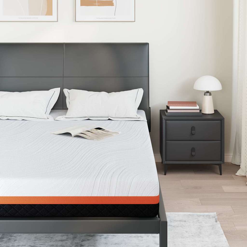 Matelas Blanc et Gris 140 x 200 cm Mousse à mémoire de gel - XIOS