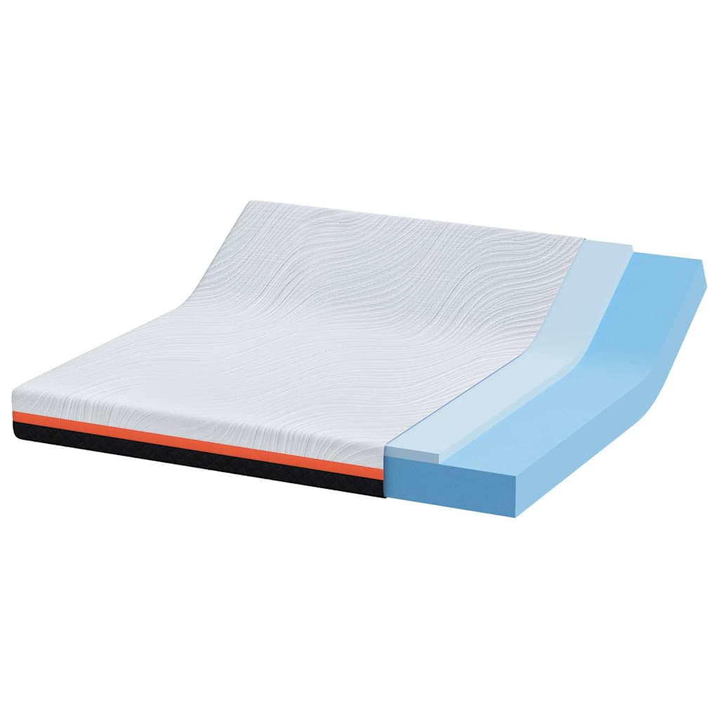 Matelas Blanc et Gris 180 x 200 cm Mousse à mémoire de gel - XIOS