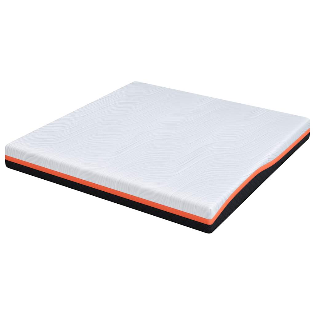 Matelas Blanc et Gris 200 x 200 cm Mousse à mémoire de gel - XIOS