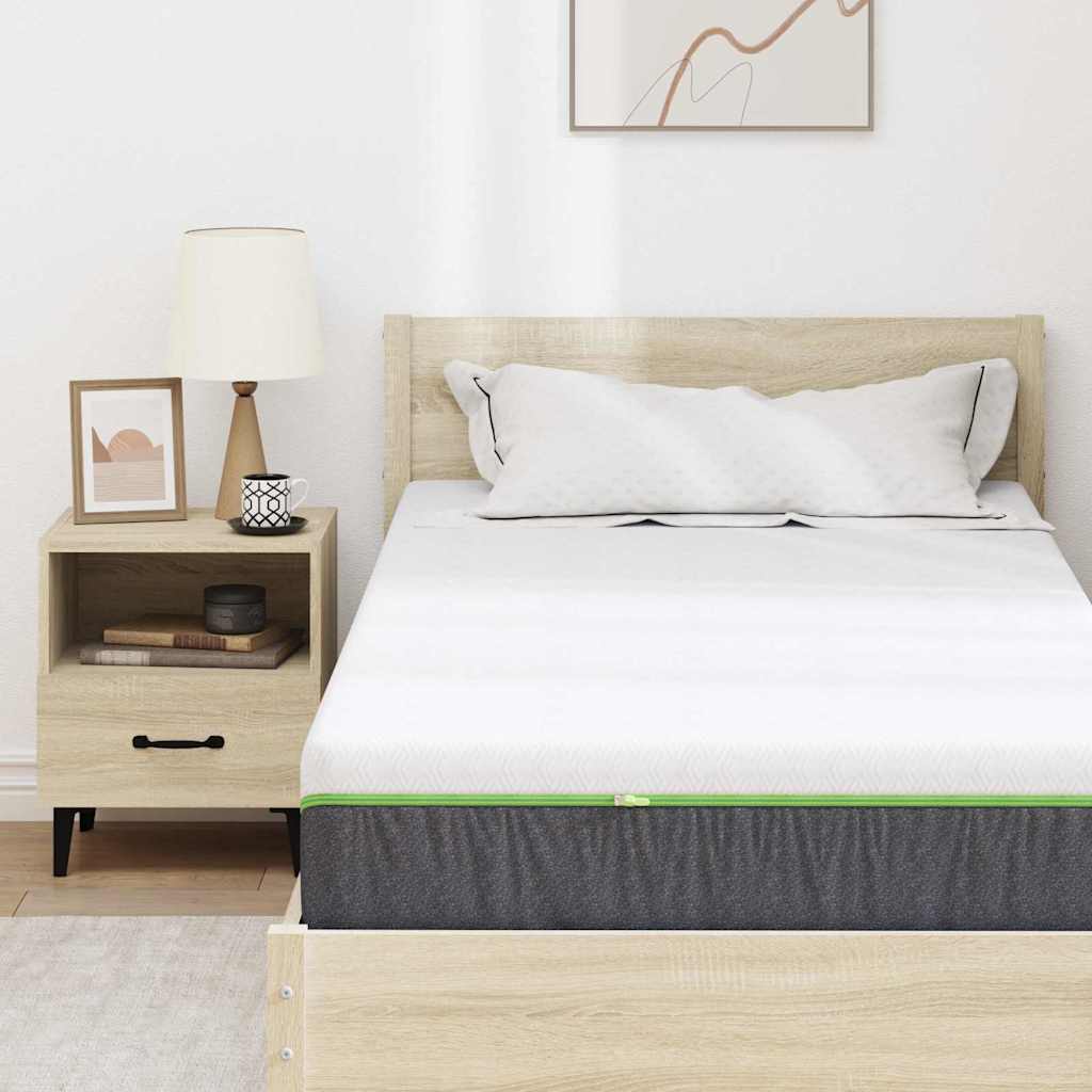 Matelas Blanc et Gris 90 x 200 cm Ressort ensaché - XIOS