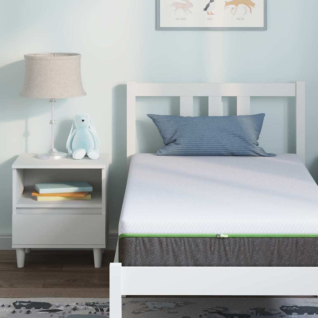 Matelas Blanc et Gris 80 x 160 cm Ressort ensaché - XIOS