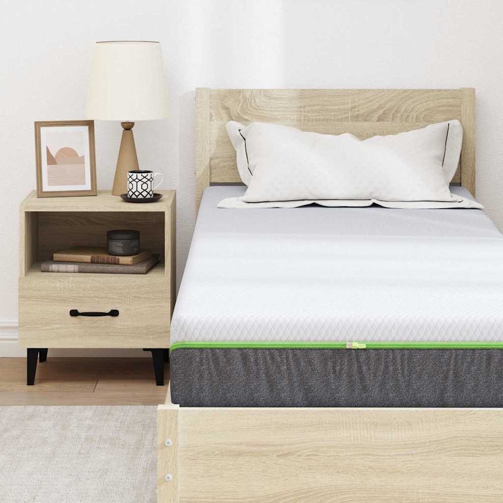 Matelas Blanc et Gris 80 x 200 cm Ressort ensaché - XIOS