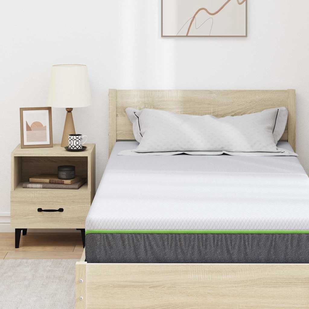 Matelas Blanc et Gris 90 x 200 cm Ressort ensaché - XIOS
