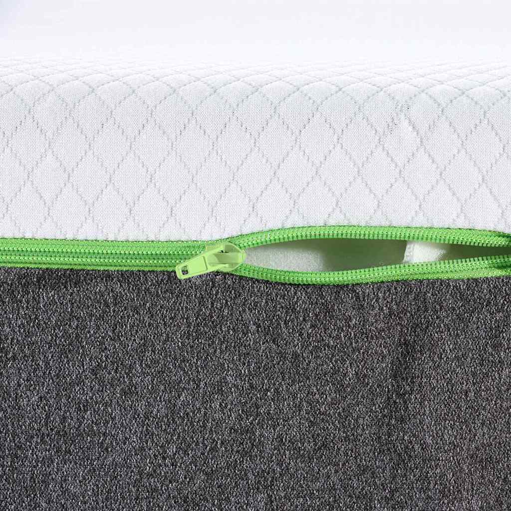Matelas Blanc et Gris 140 x 190 cm Ressort ensaché - XIOS