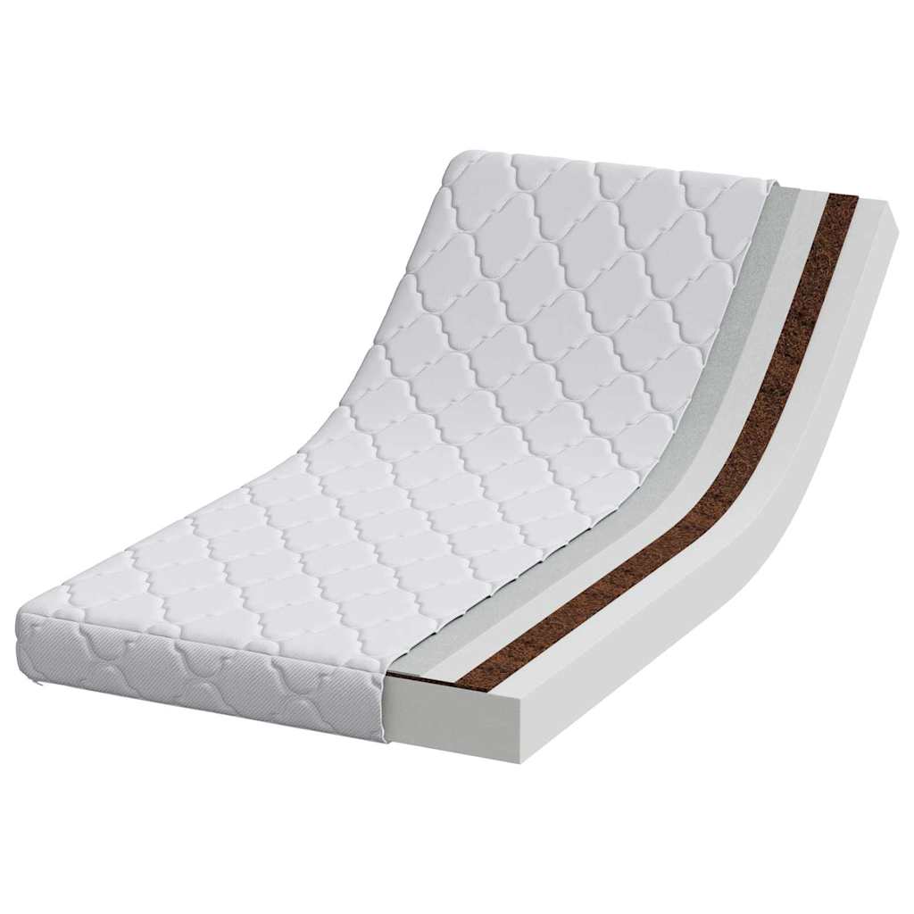 Matelas avec Couche de Coco Blanc 120 x 60 cm Mousse PU - XIOS